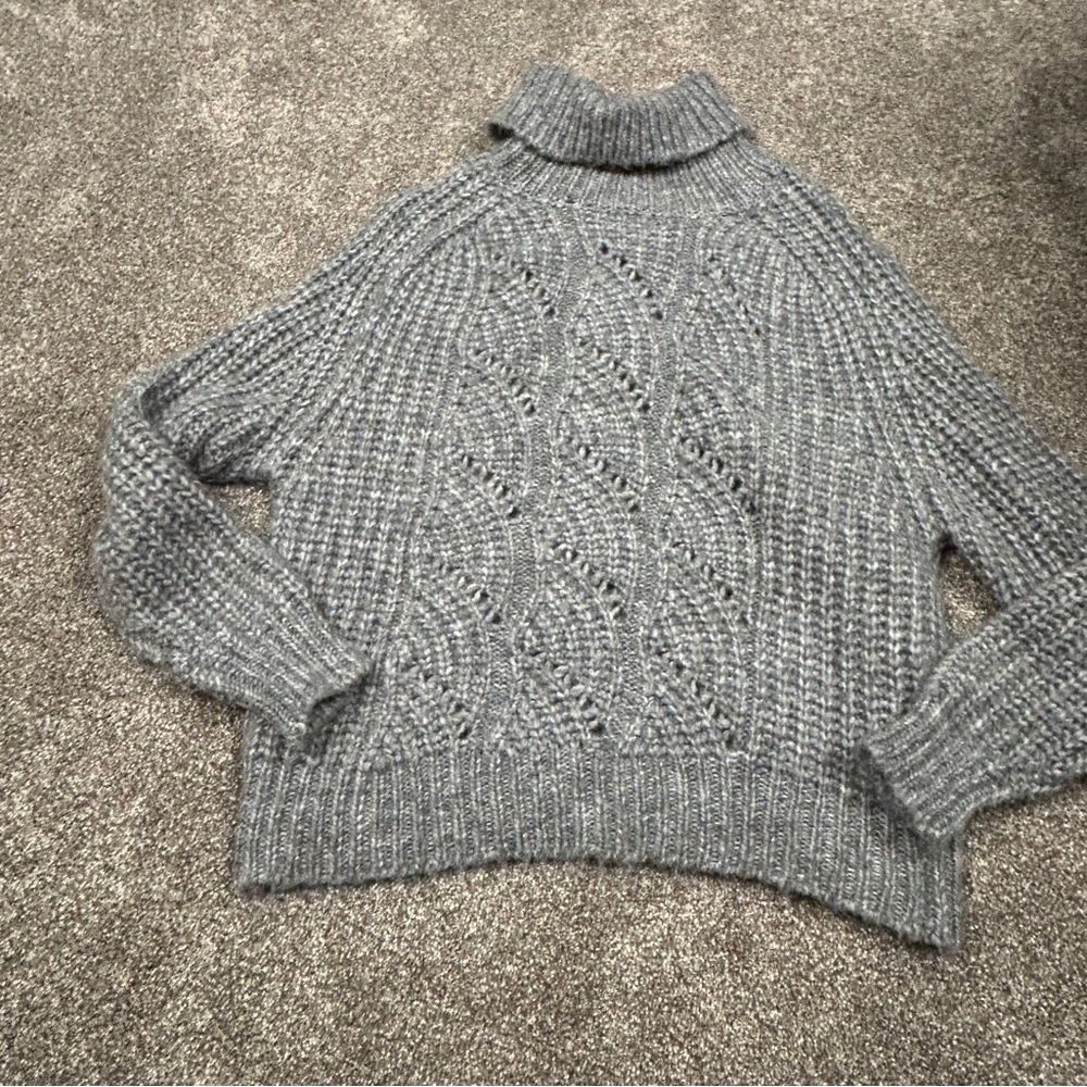 Dynamite Turtleneck Cable Knit Sweater